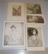 DONALD SHAW MACLAUGHLAN Group of 8 etchings with drypoint.